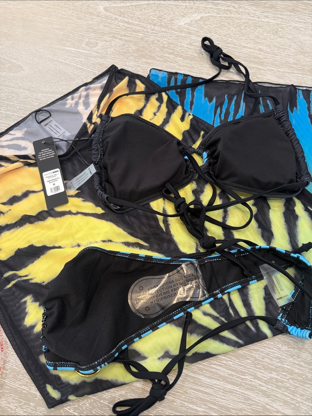 Mariposa Butterfly 3 Piece Bikini Set - Blue/combo - Picture 9 of 10
